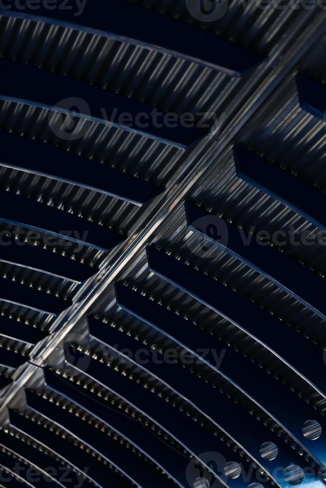 Architectural closeup of ceiling, roof of train station photo