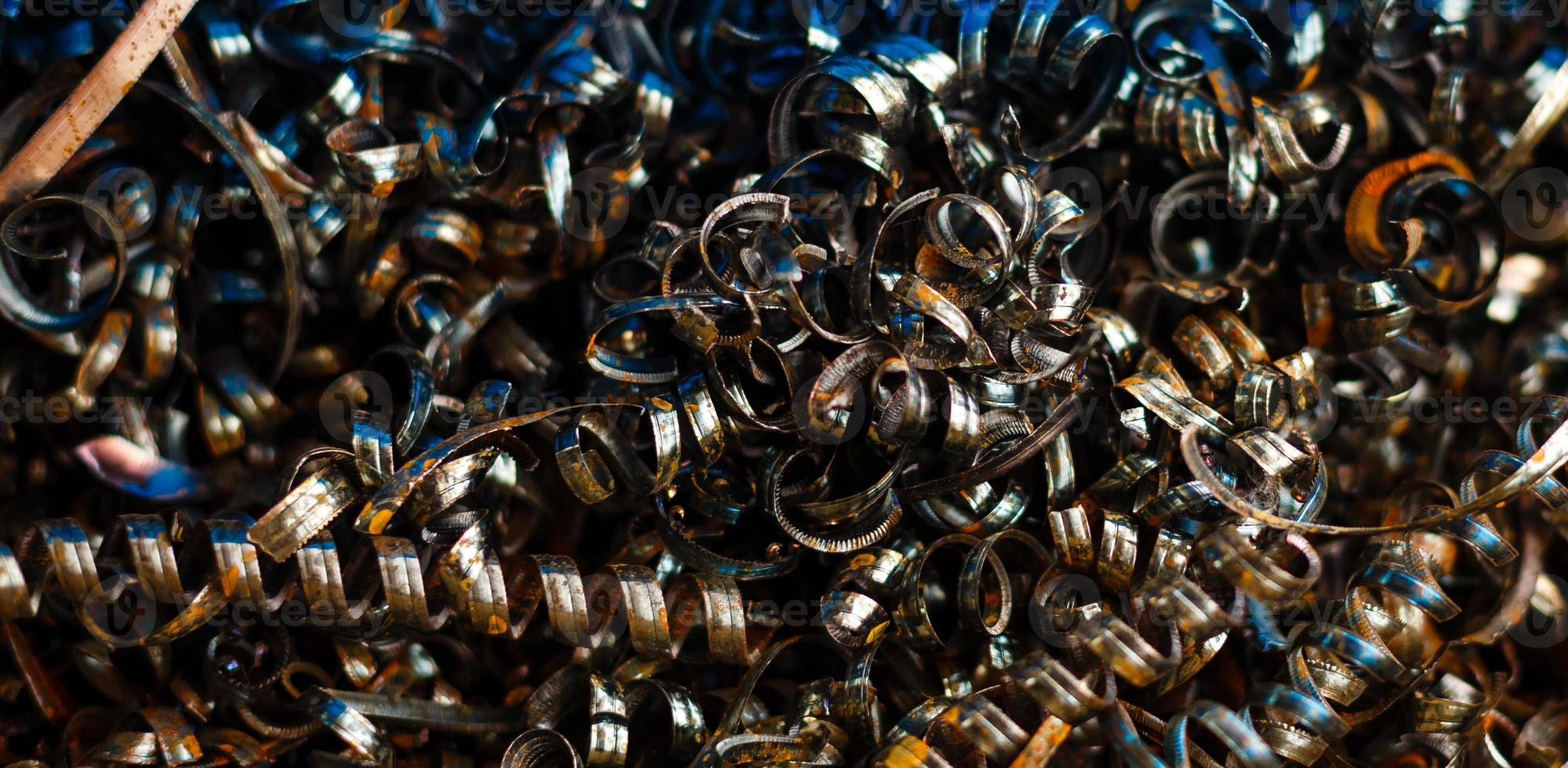 Scrap metal shavings photo