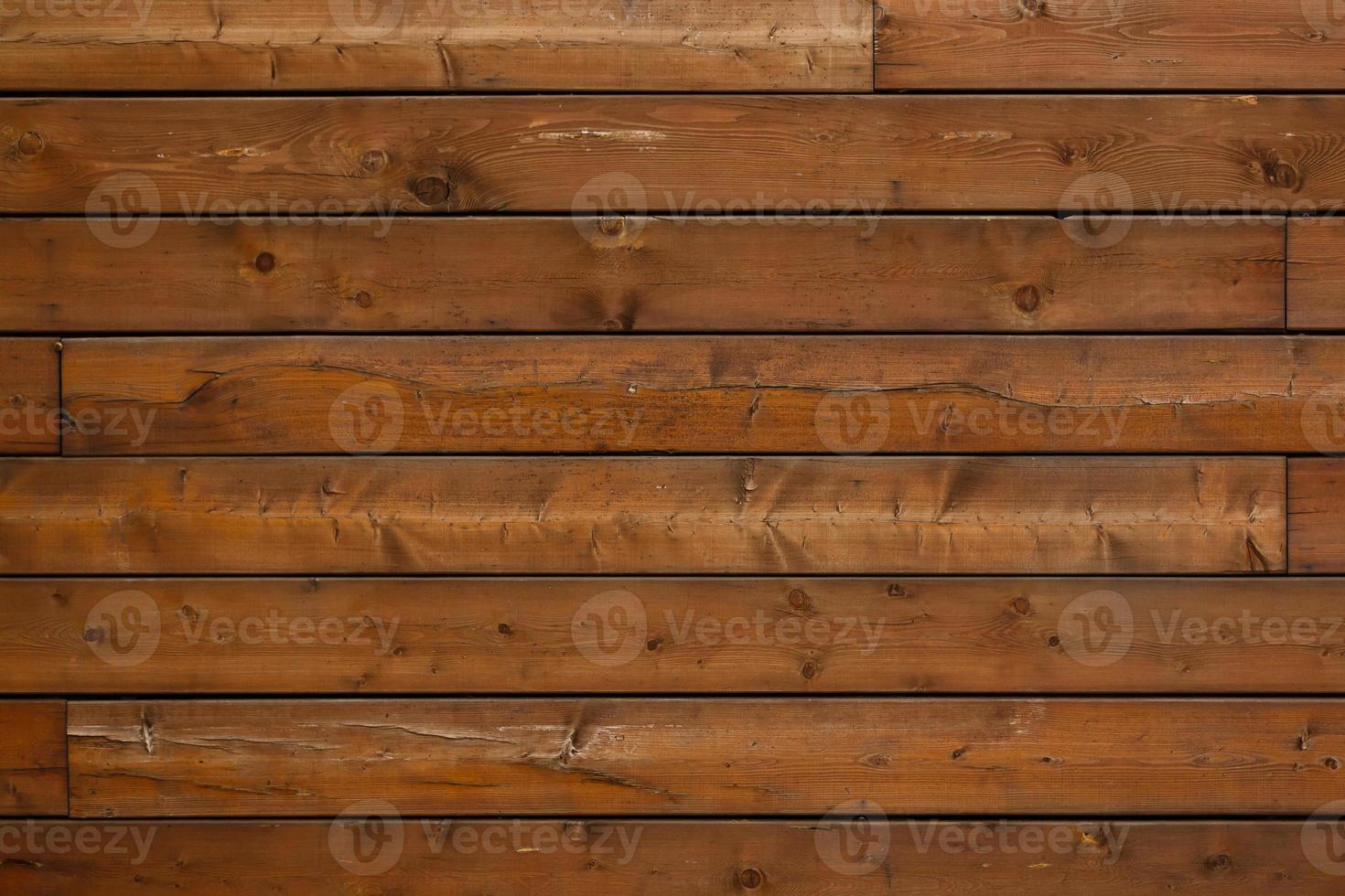 Wooden brown background is from lying horizontally boards Wall of wooden horizontal boards photo