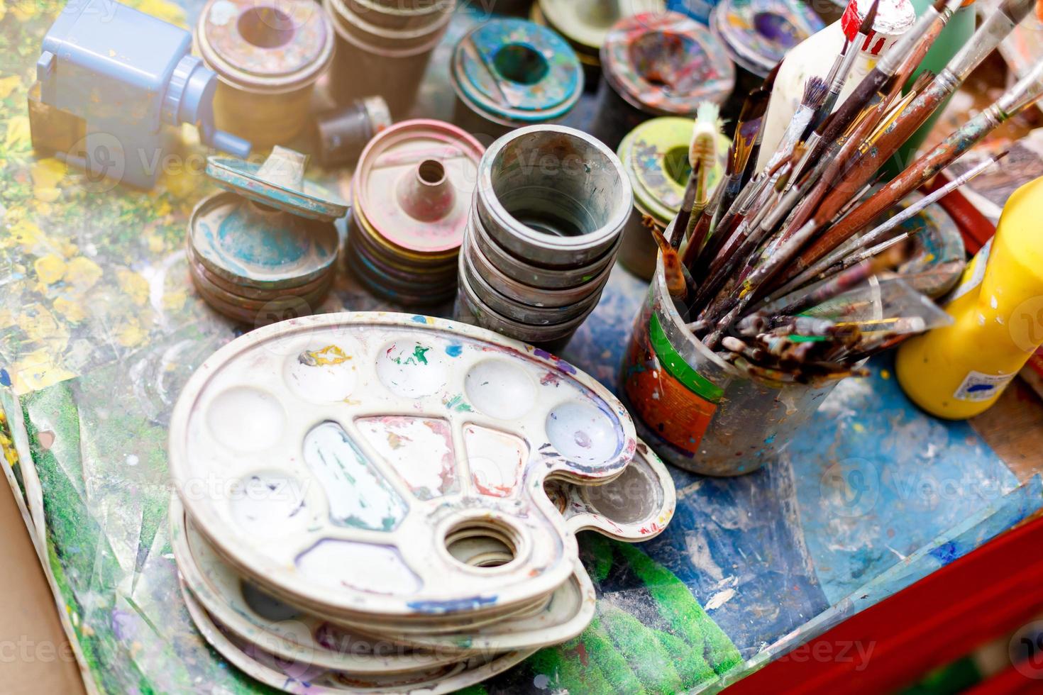 art studio from above photo