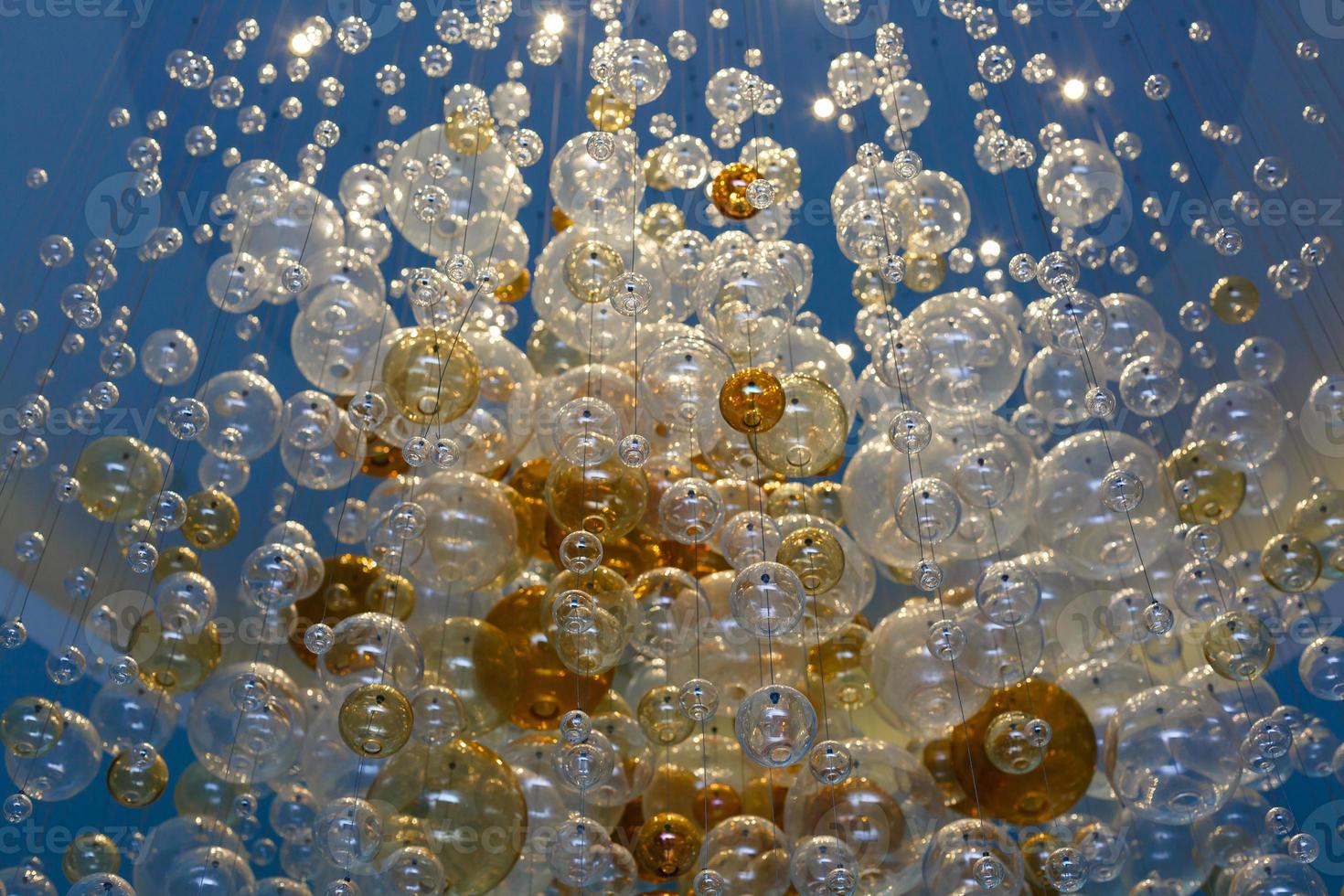 lantern hang on ceiling , Close up of several bulbs seeing their tungsten filaments , electricity light photo