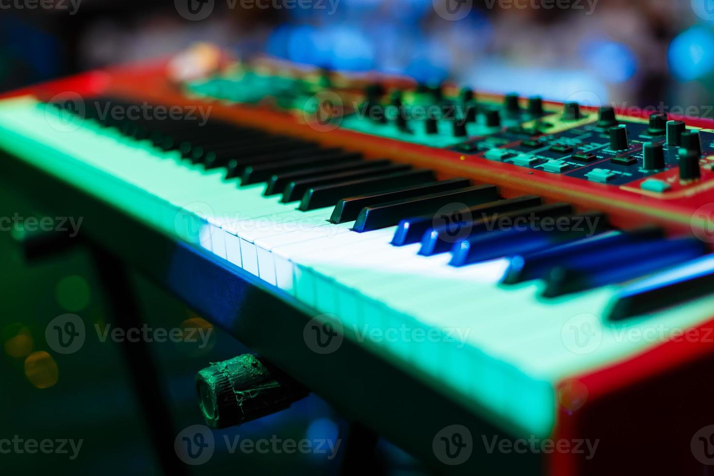 Synthesizer at the stage photo