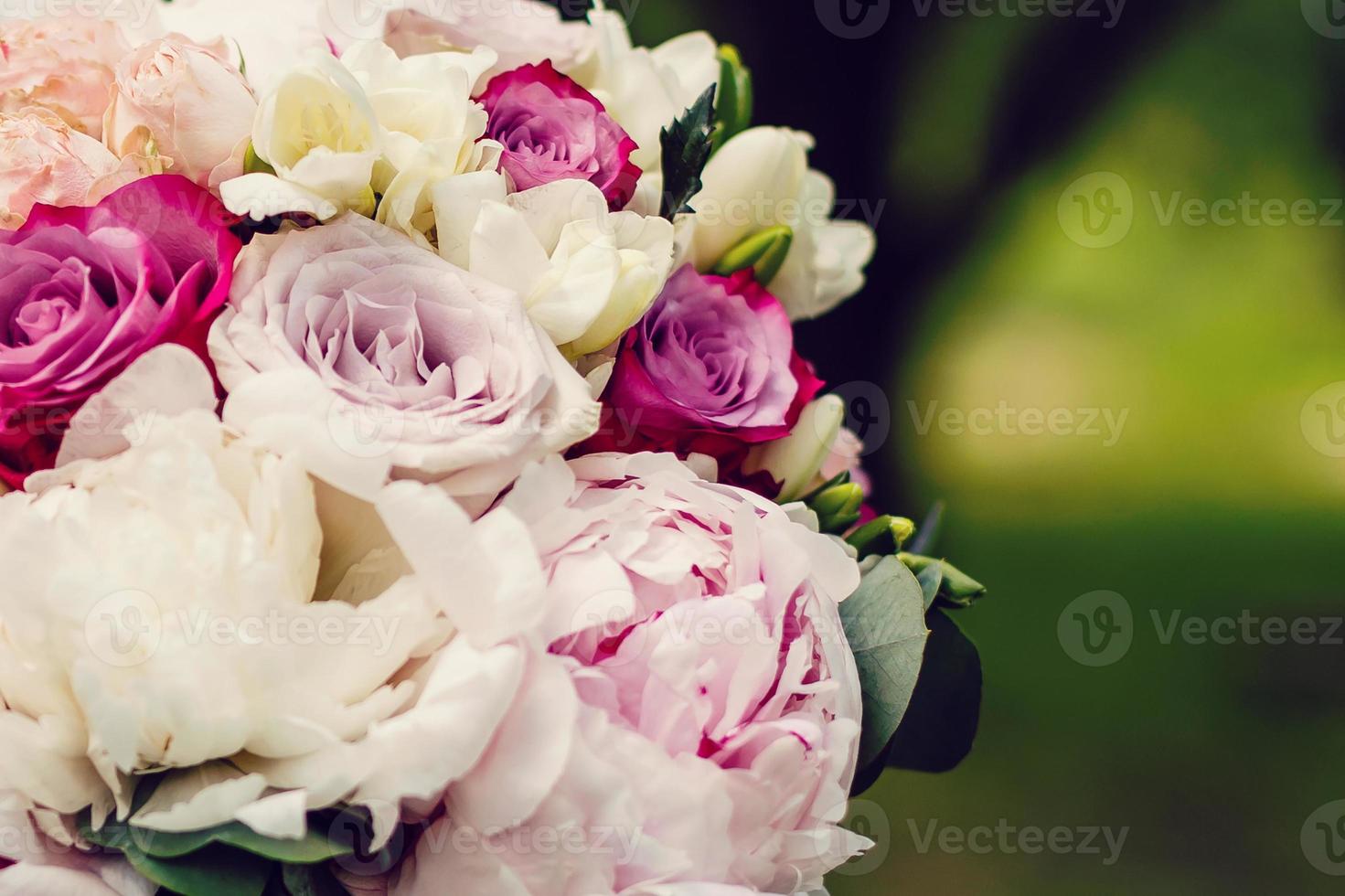 wedding bouquet with peony photo