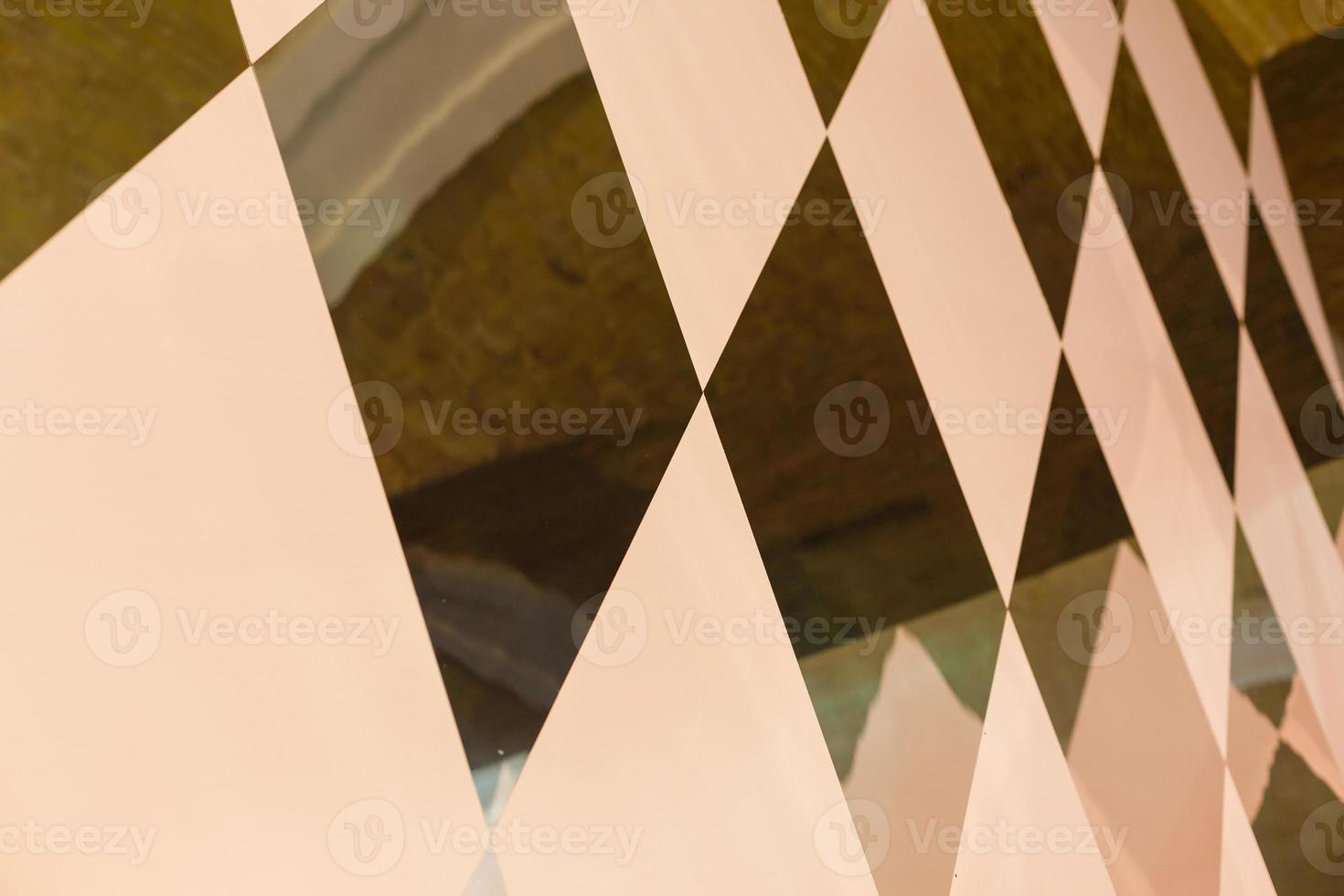 abstract geometric background with rhombus, art, altitude. reality is an illusion. photo