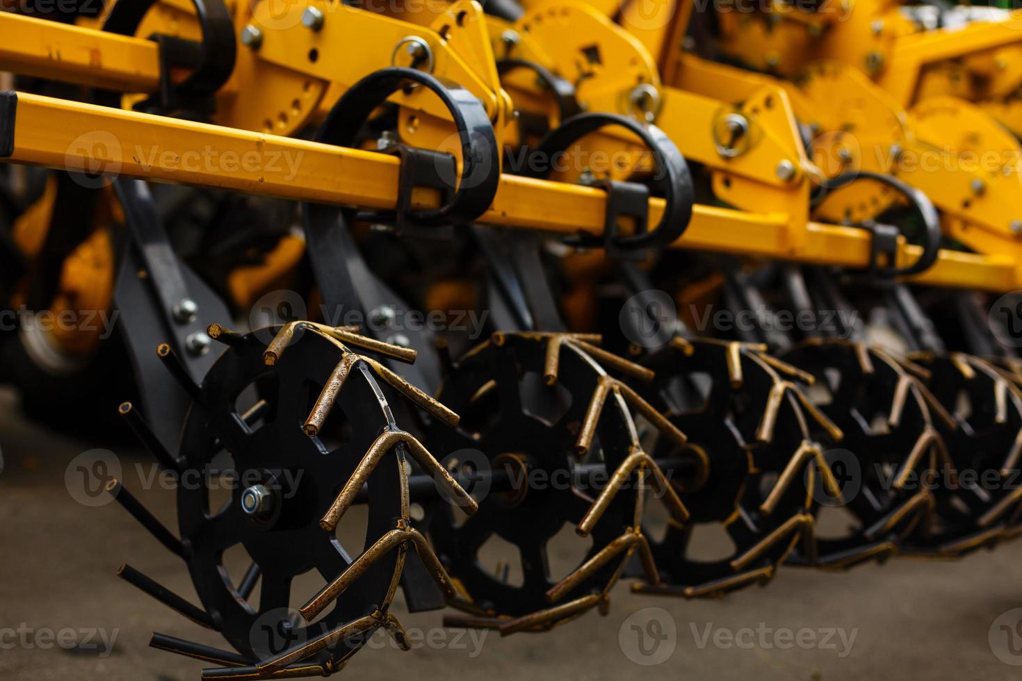 Agricultural machinery close-up photo