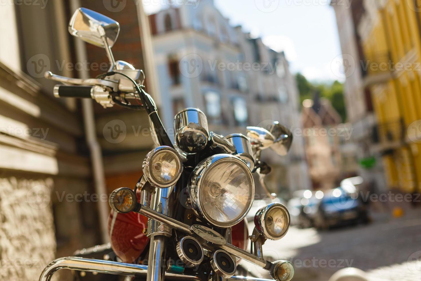 motocicletas tono clásico de la película. foto