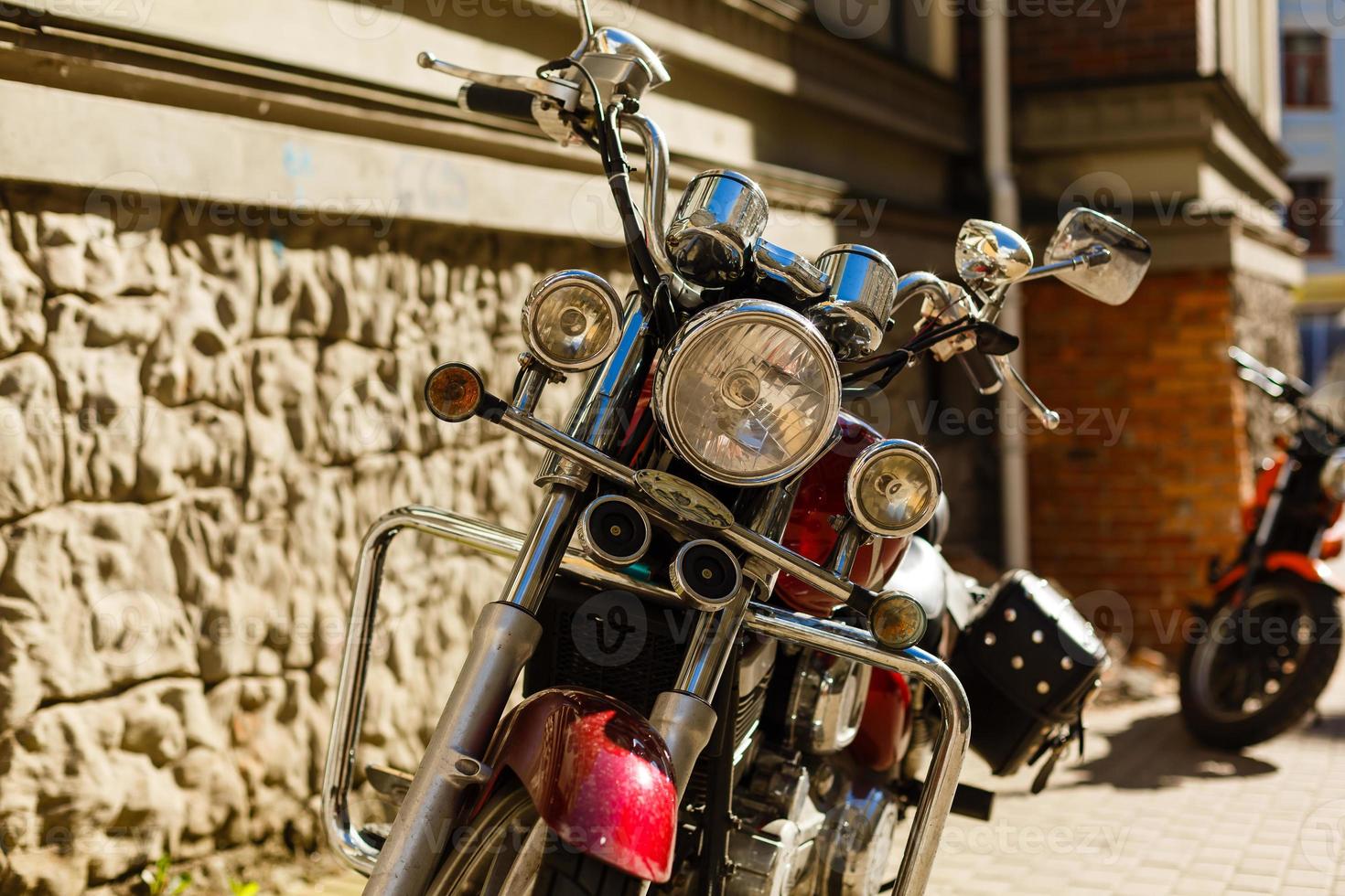 motocicletas tono clásico de la película. foto