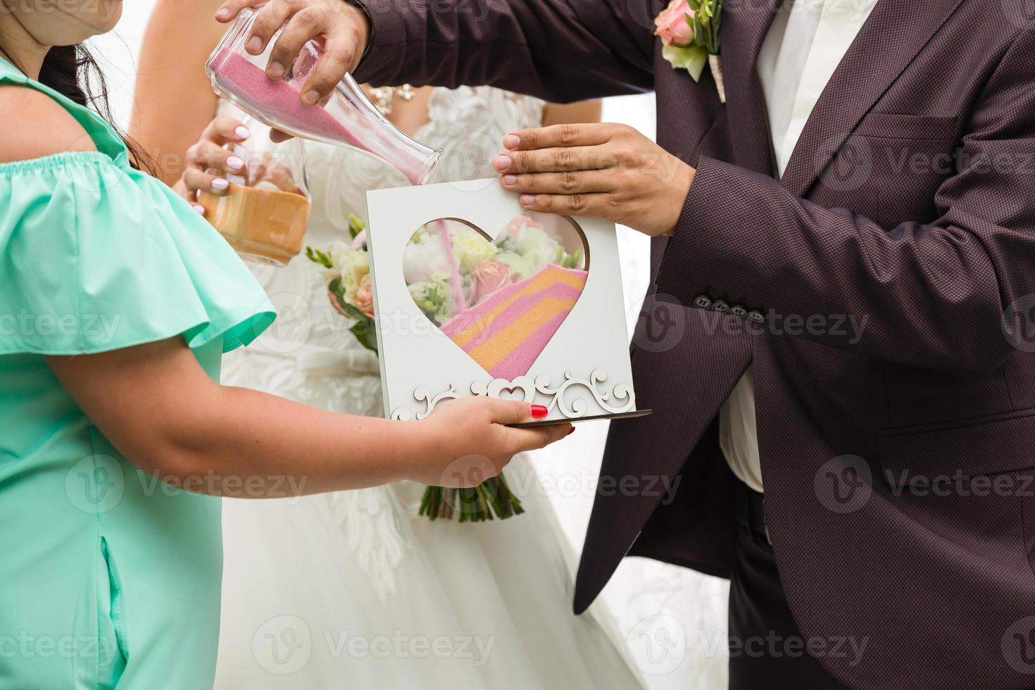 Sand rite at wedding, Wedding rites photo