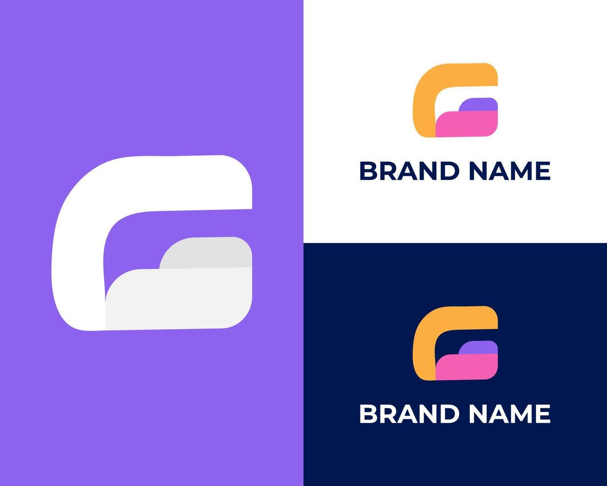 diseño de logotipo de empresa abstracta de letra g vector