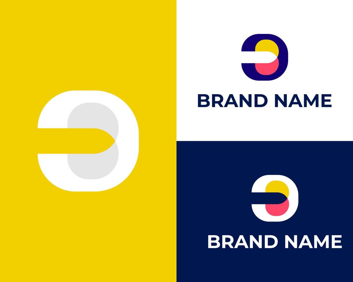 Business corporate letter BD logo design vector