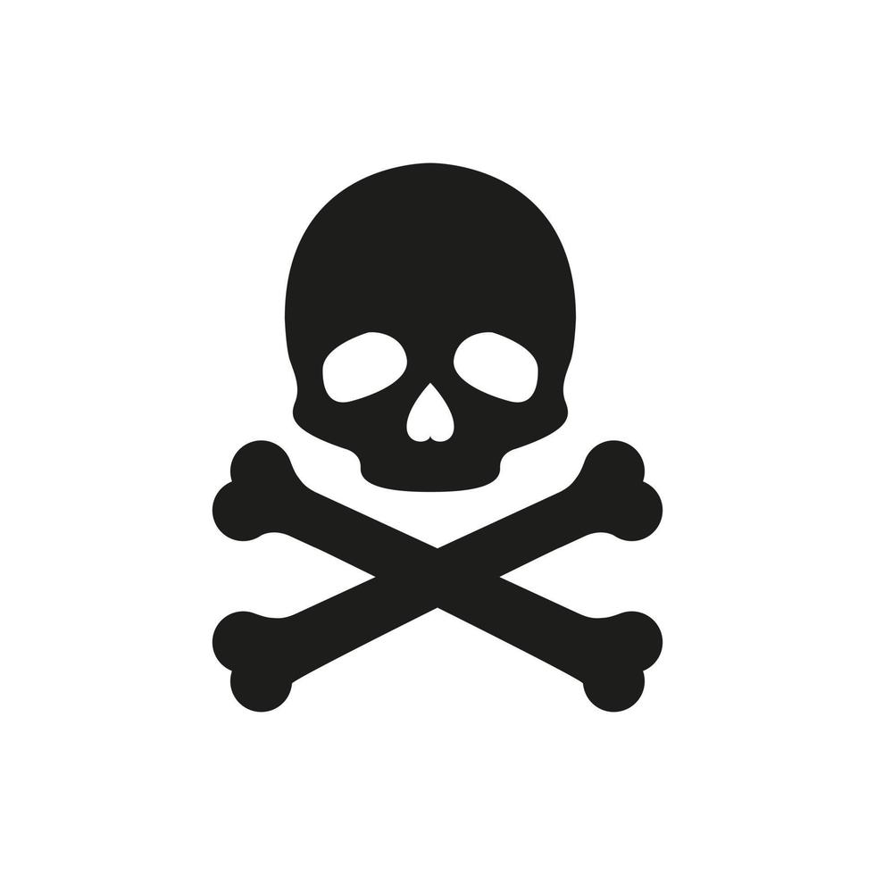 Skull and Bones vector icon. danger illustration sign. poison symbol or logo.