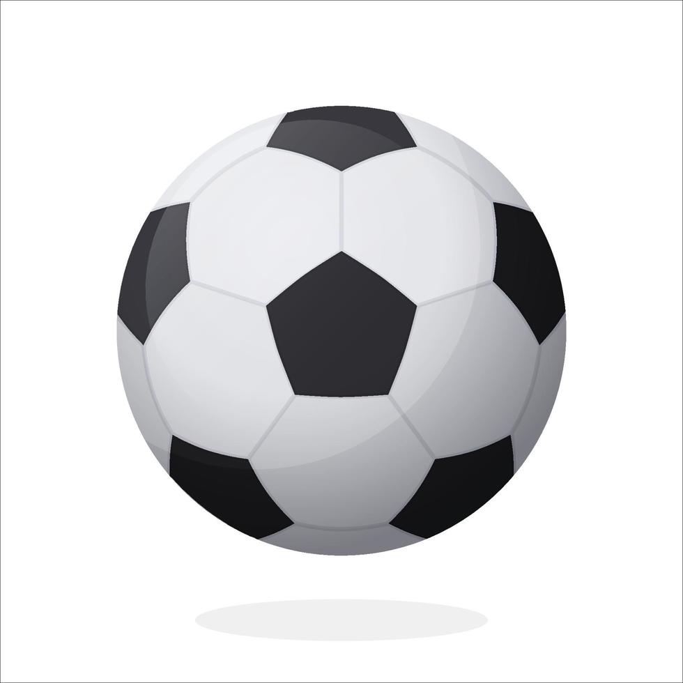 balon de futbol blanco y negro vector