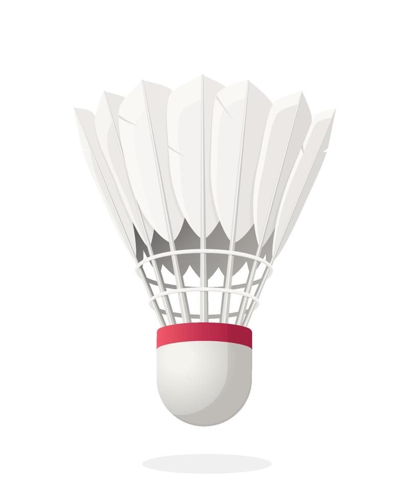 Shuttlecock for badminton from bird feathers vector