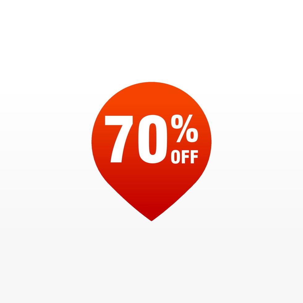 70 discount, Sales Vector badges for Labels, , Stickers, Banners, Tags, Web Stickers, New offer. Discount origami sign banner.