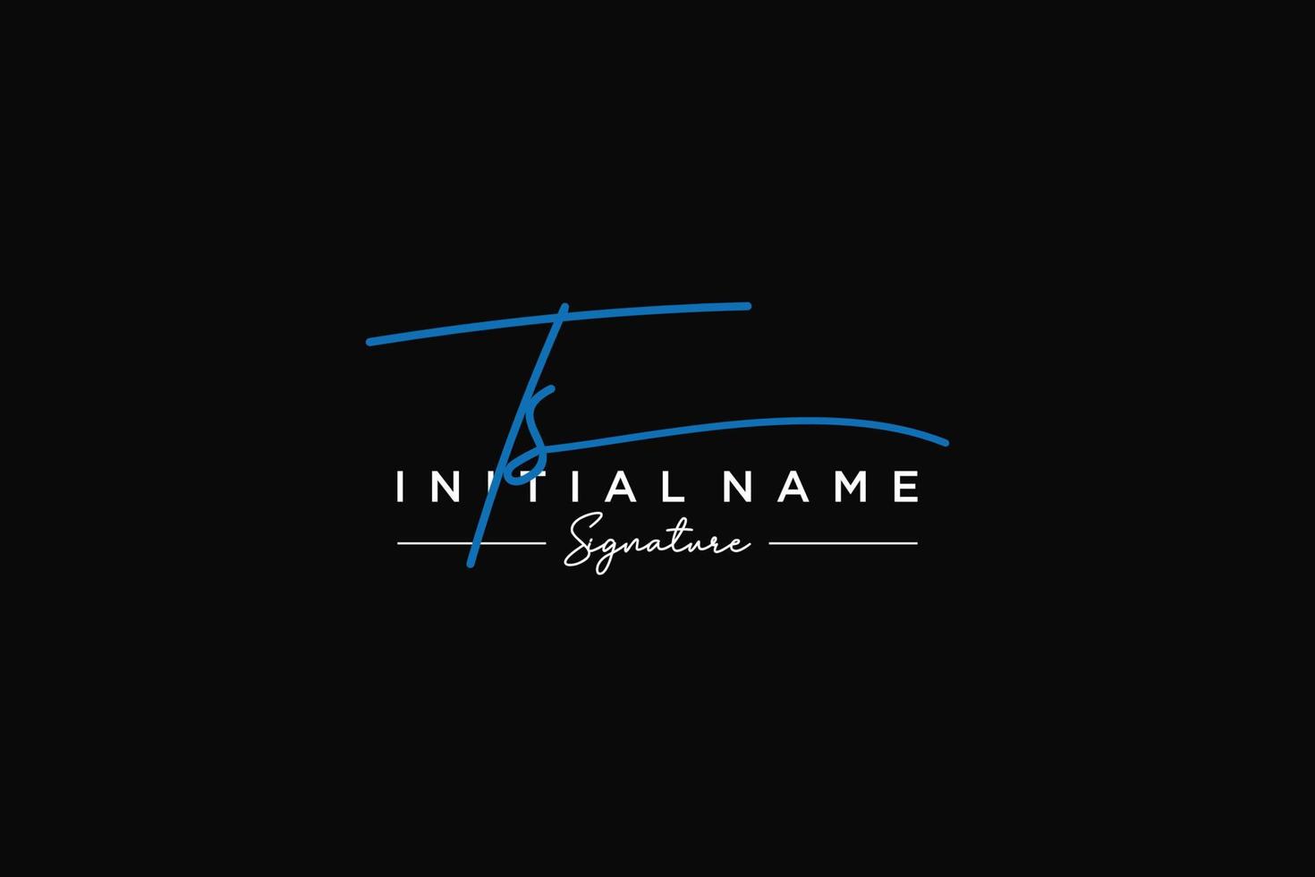 Initial TS signature logo template vector. Hand drawn Calligraphy lettering Vector illustration.