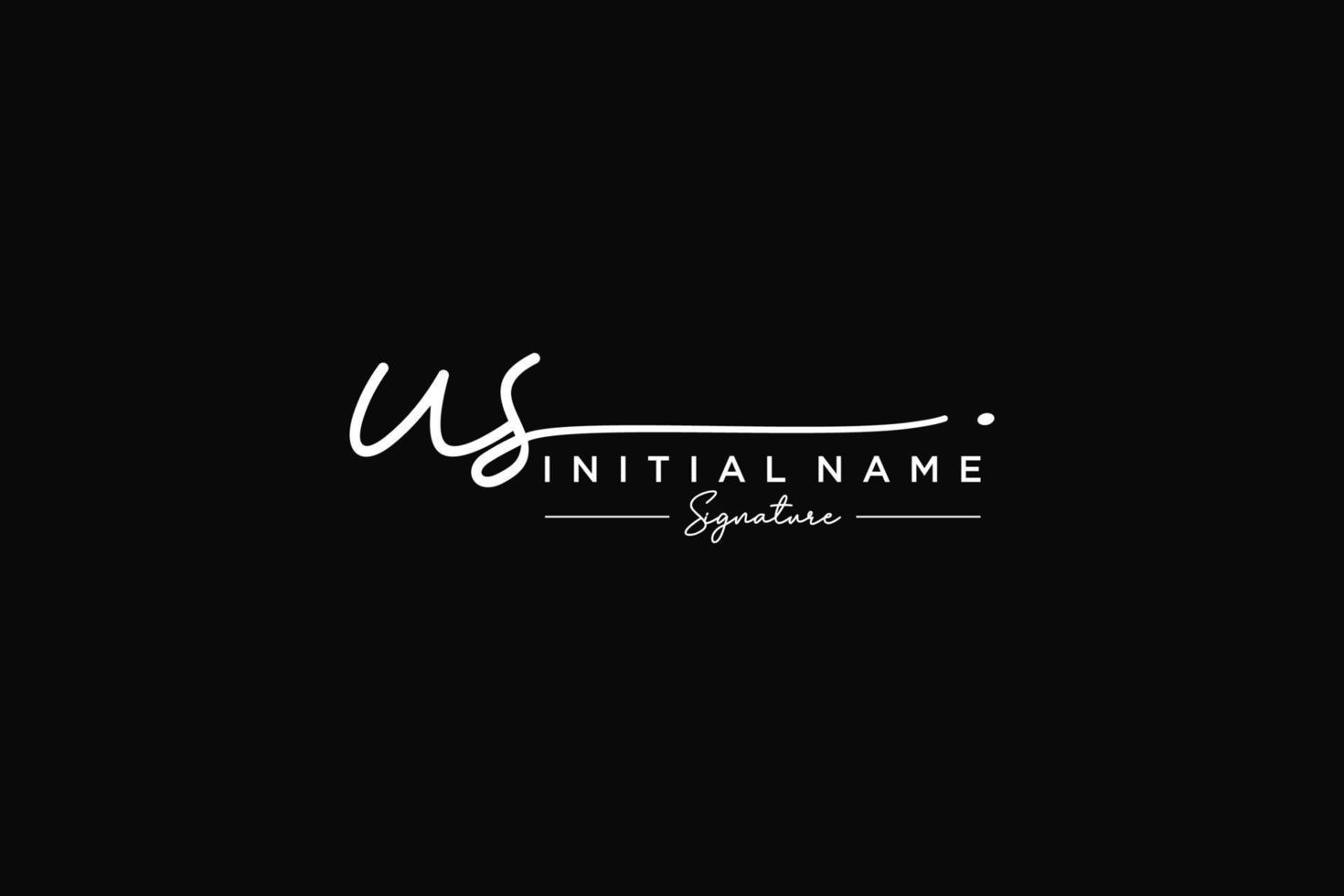 Initial US signature logo template vector. Hand drawn Calligraphy lettering Vector illustration.