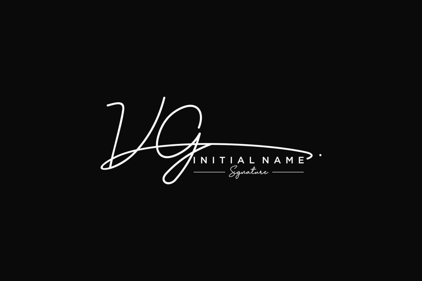 Initial VG signature logo template vector. Hand drawn Calligraphy lettering Vector illustration.