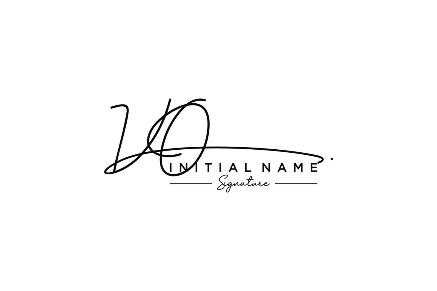 Initial VO signature logo template vector. Hand drawn Calligraphy lettering Vector illustration.