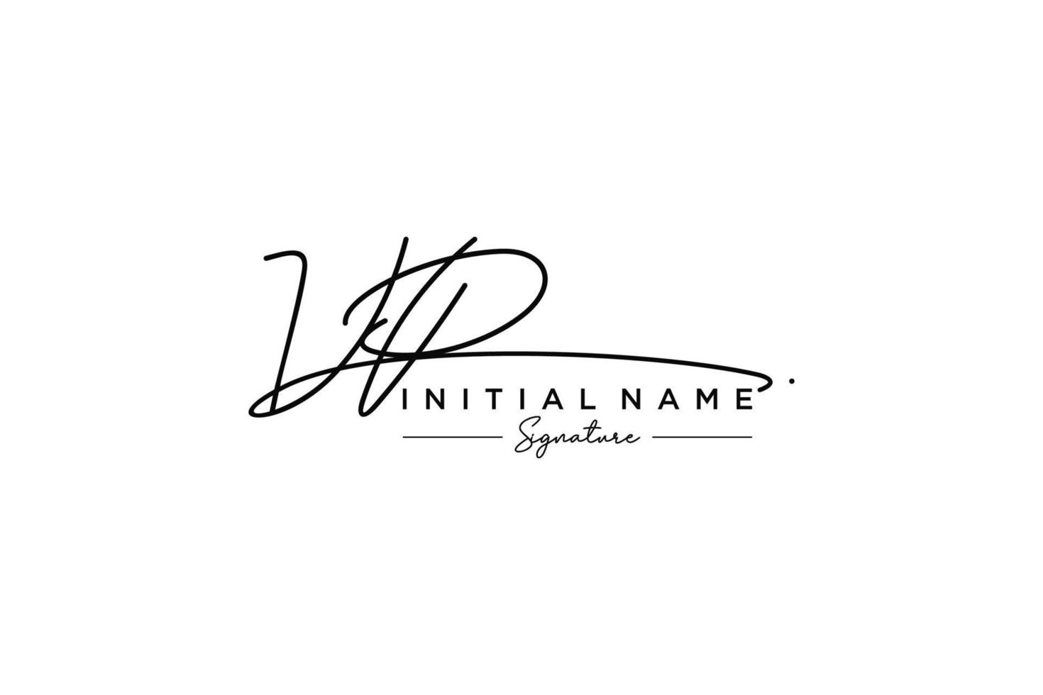 Initial VP signature logo template vector. Hand drawn Calligraphy lettering Vector illustration.