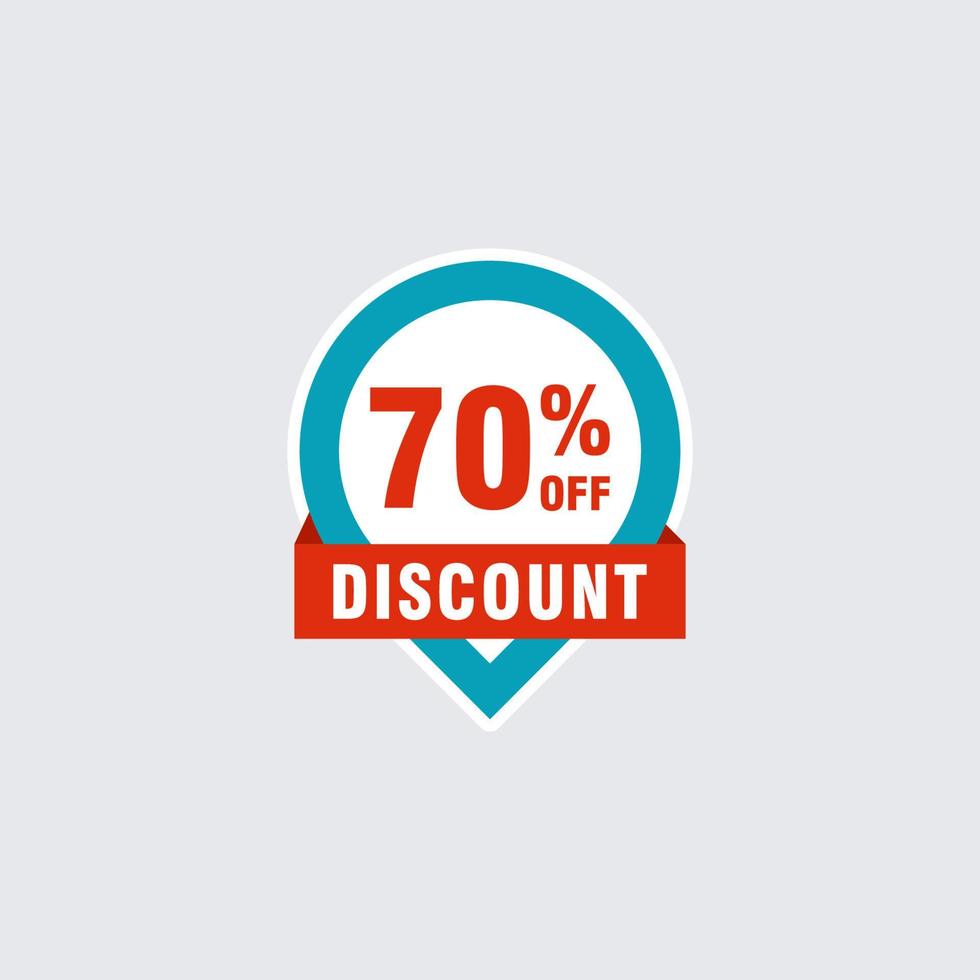 70 discount, Sales Vector badges for Labels, , Stickers, Banners, Tags, Web Stickers, New offer. Discount origami sign banner.