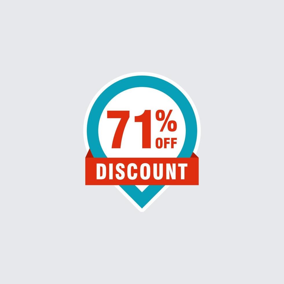 71 discount, Sales Vector badges for Labels, , Stickers, Banners, Tags, Web Stickers, New offer. Discount origami sign banner.