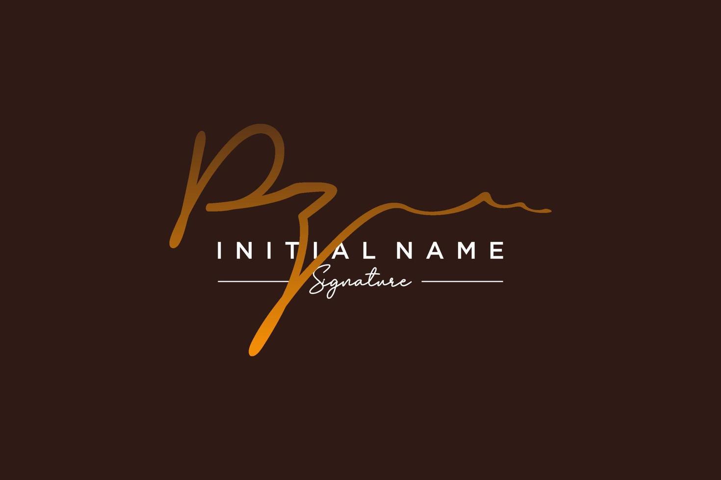 Initial PZ signature logo template vector. Hand drawn Calligraphy lettering Vector illustration.