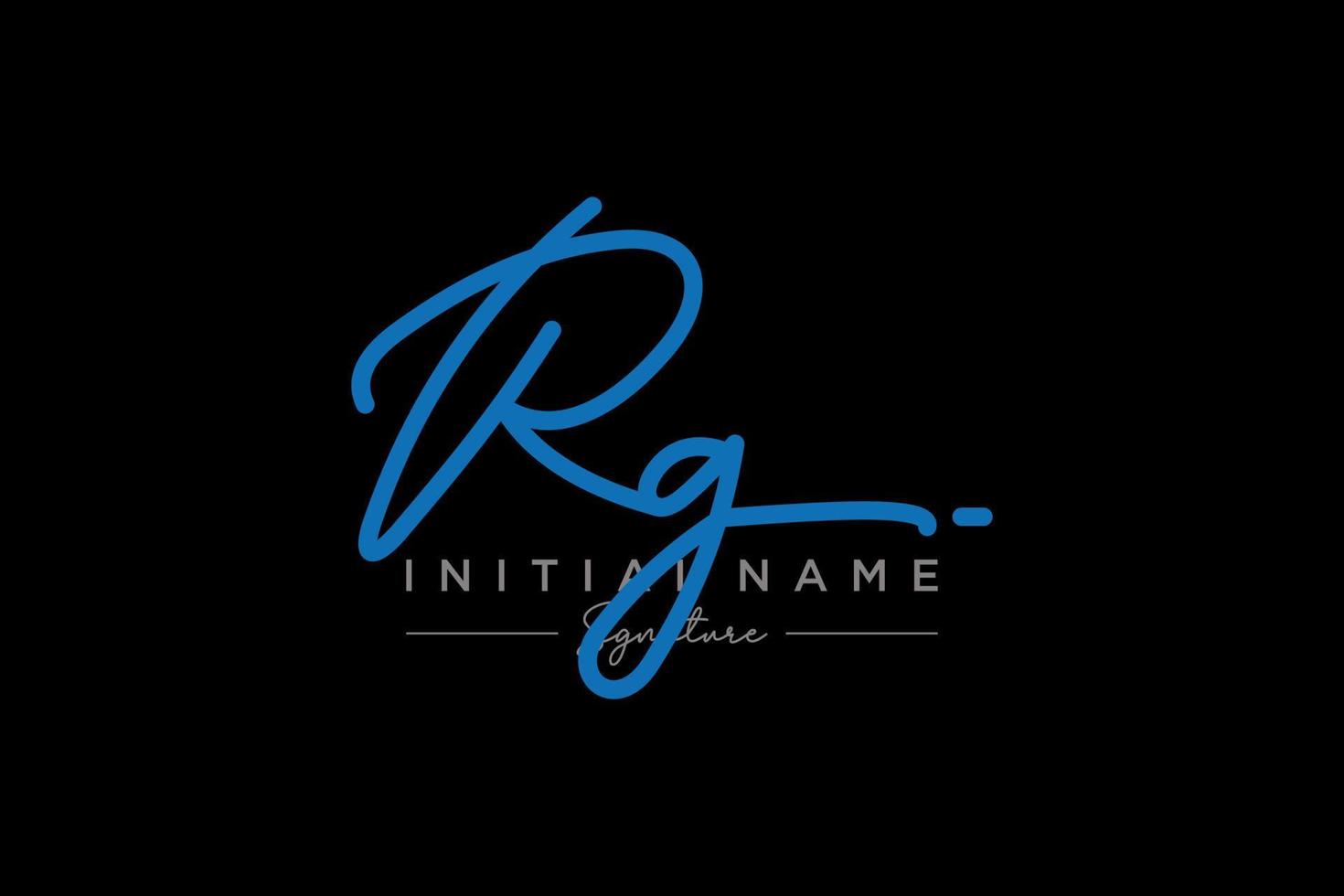 Initial RG signature logo template vector. Hand drawn Calligraphy lettering Vector illustration.