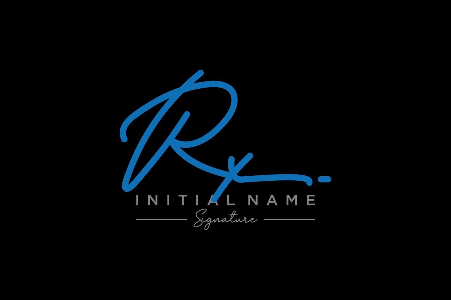 Initial RX signature logo template vector. Hand drawn Calligraphy lettering Vector illustration.
