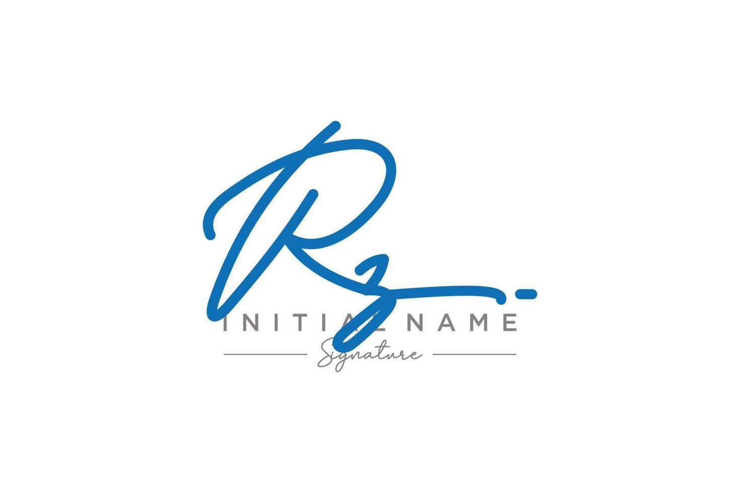 Initial RZ signature logo template vector. Hand drawn Calligraphy lettering Vector illustration.