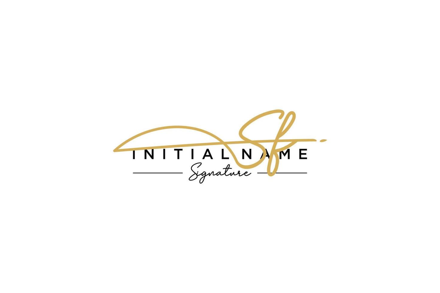 Initial SF signature logo template vector. Hand drawn Calligraphy lettering Vector illustration.