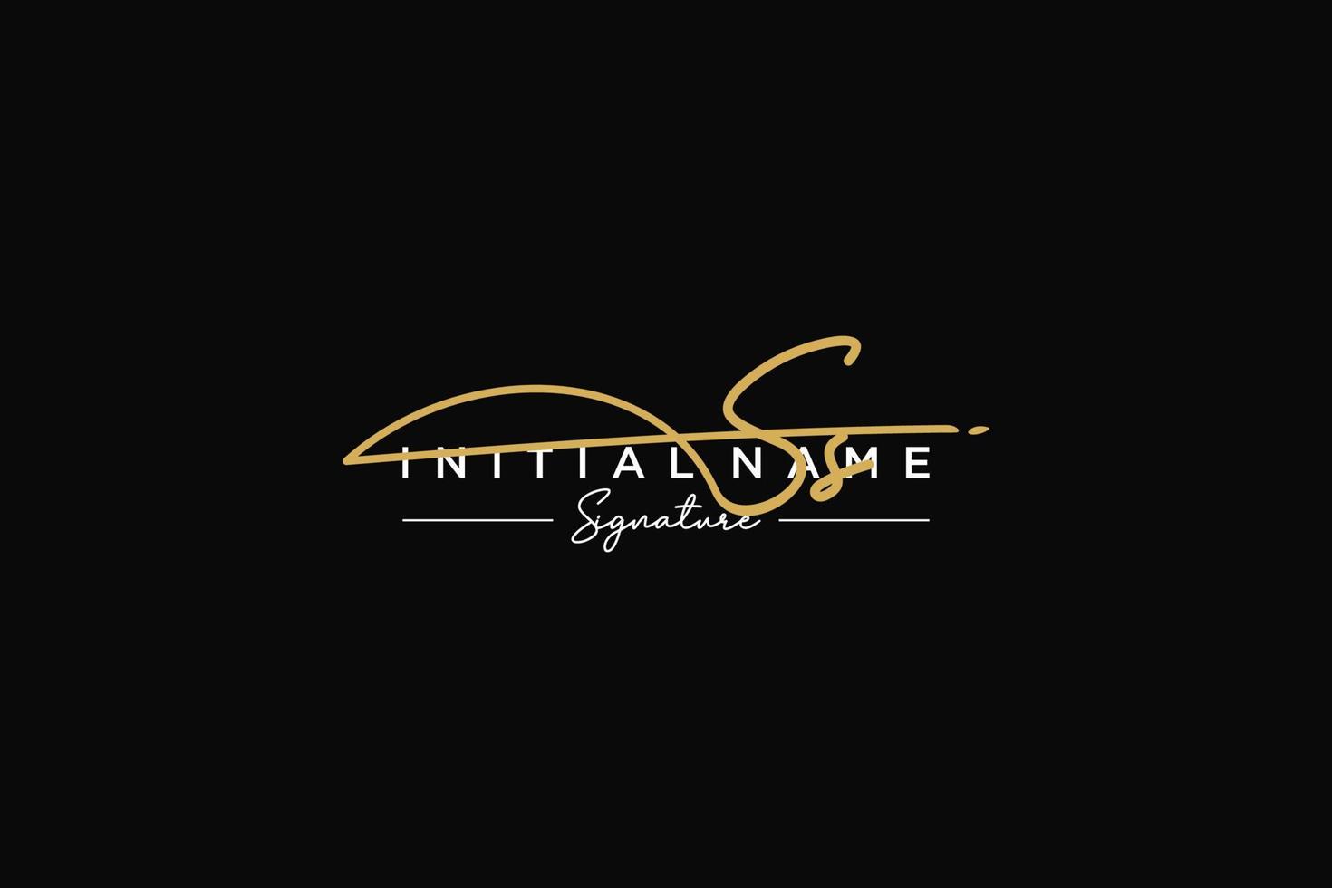 Initial SS signature logo template vector. Hand drawn Calligraphy lettering Vector illustration.