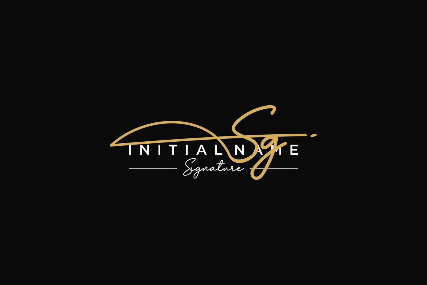 Initial SG signature logo template vector. Hand drawn Calligraphy lettering Vector illustration.