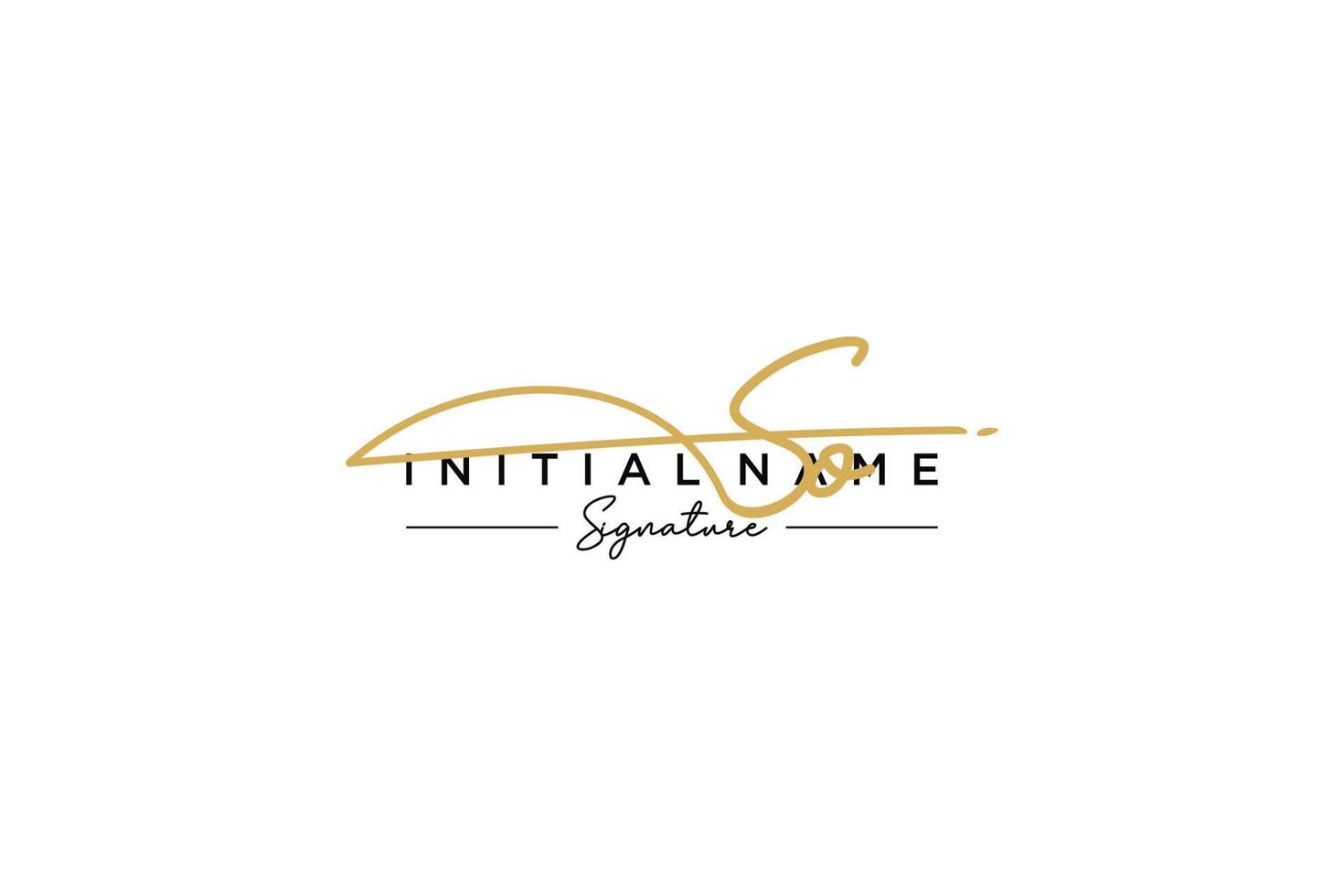 Initial SO signature logo template vector. Hand drawn Calligraphy lettering Vector illustration.
