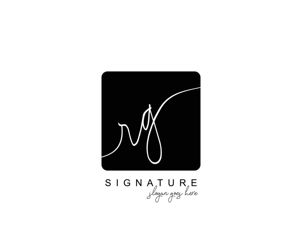 monograma de belleza rg inicial y diseño de logotipo elegante, logotipo de escritura a mano de firma inicial, boda, moda, floral y botánica con plantilla creativa. vector