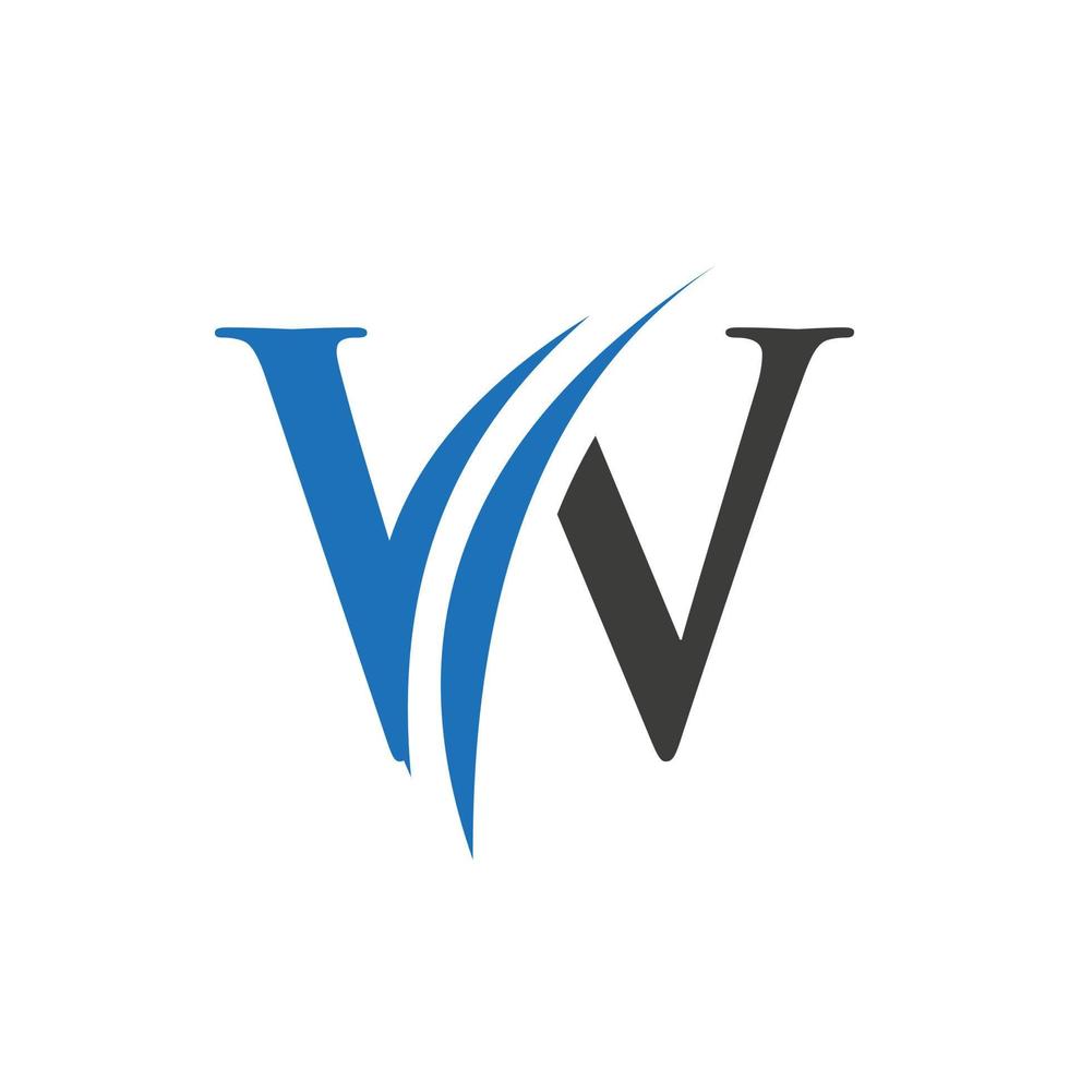 Initial W Letter Alphabet Logo Design In Vector Format