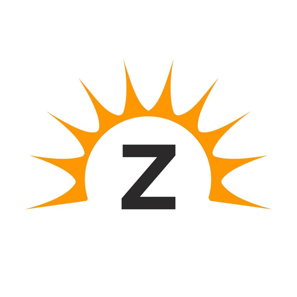 Sun and Letter Z Concept vector