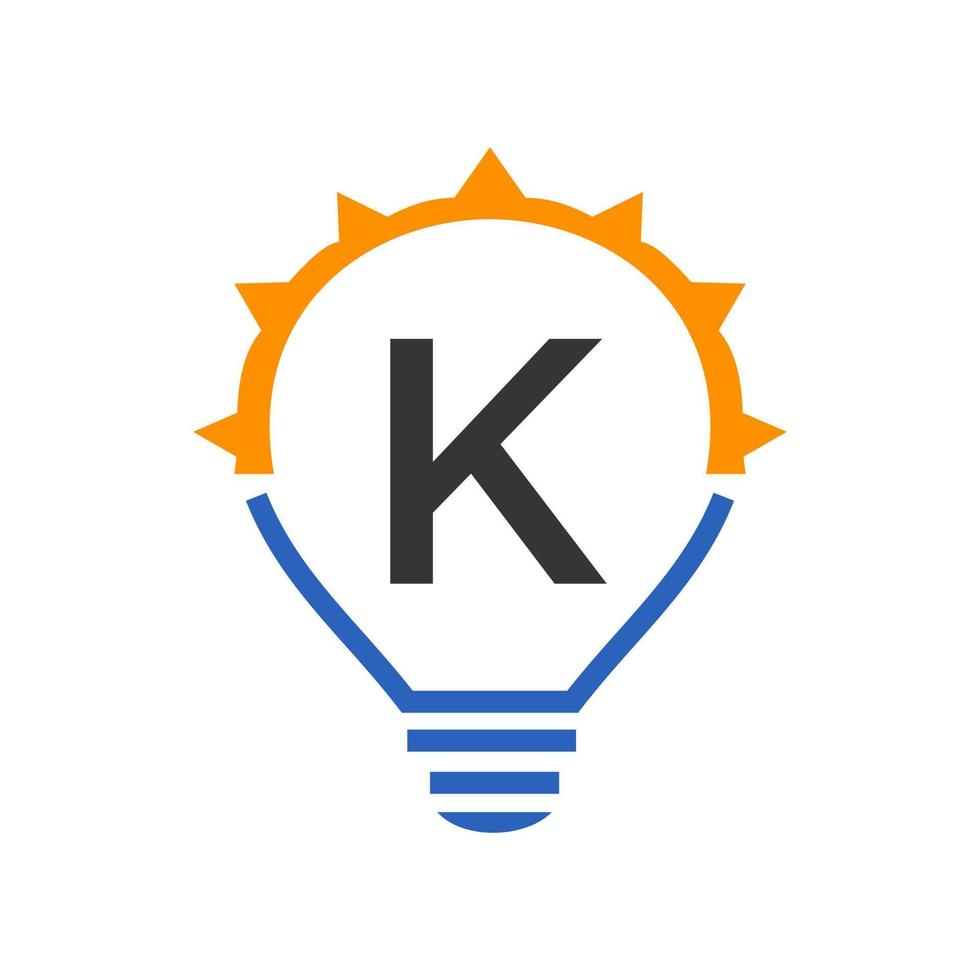 Letter K Light Bulb Vector Template 17663685 Vector Art at Vecteezy