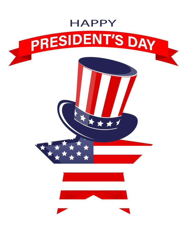 día del presidente en estados unidos, pancarta política. el sombrero de