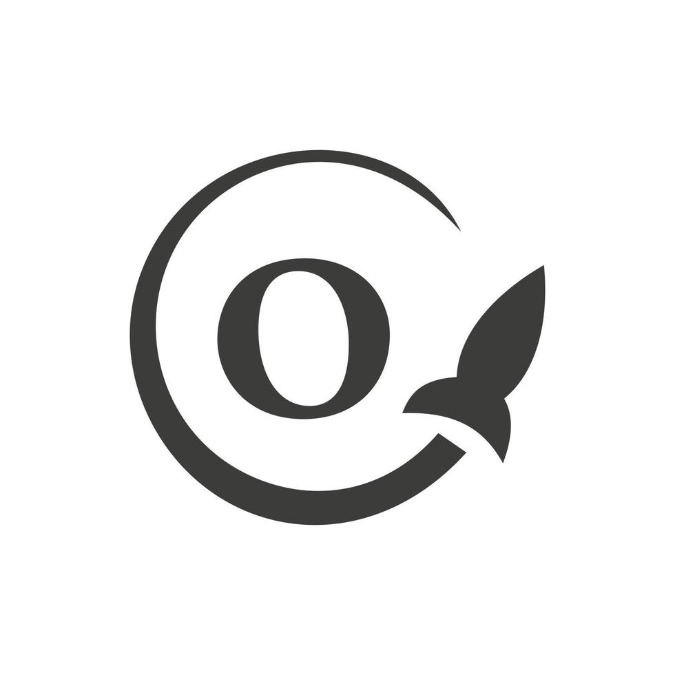 Letter O Travel Logo Vector Template