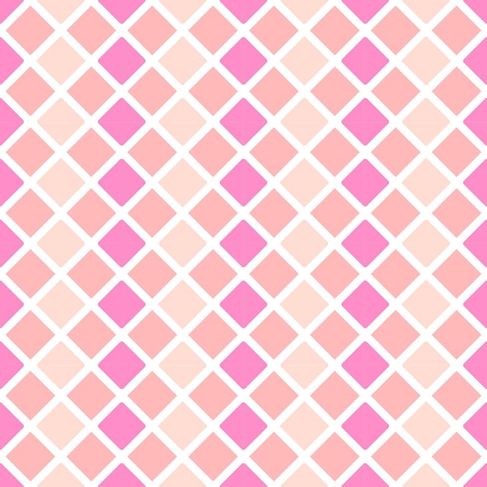 Vector seamless pattern of pink and yellow rhombus on white background. Perfect for wrapping, printing, web sites, wallpapers, textile