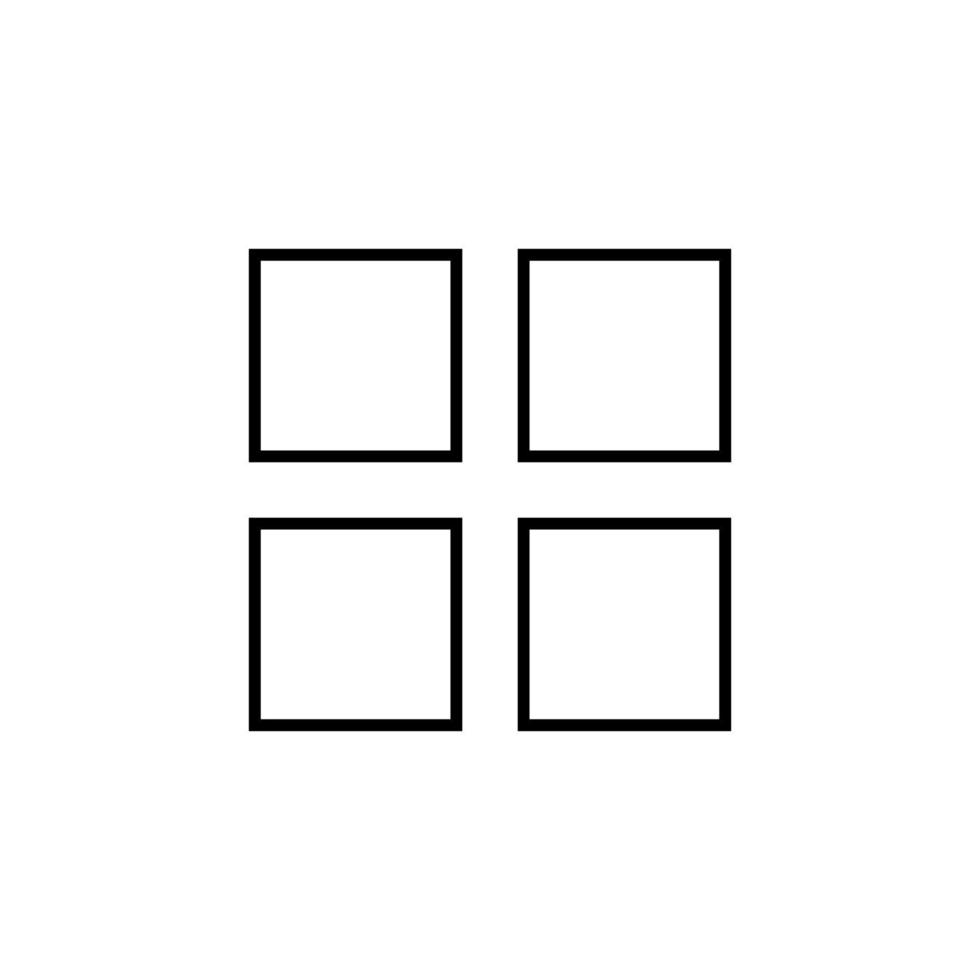 Menu and Options Isolated Line Icon. Vector sign drawn with black thin line. Editable stroke. Perfect for UI, apps, web sites, books, articles
