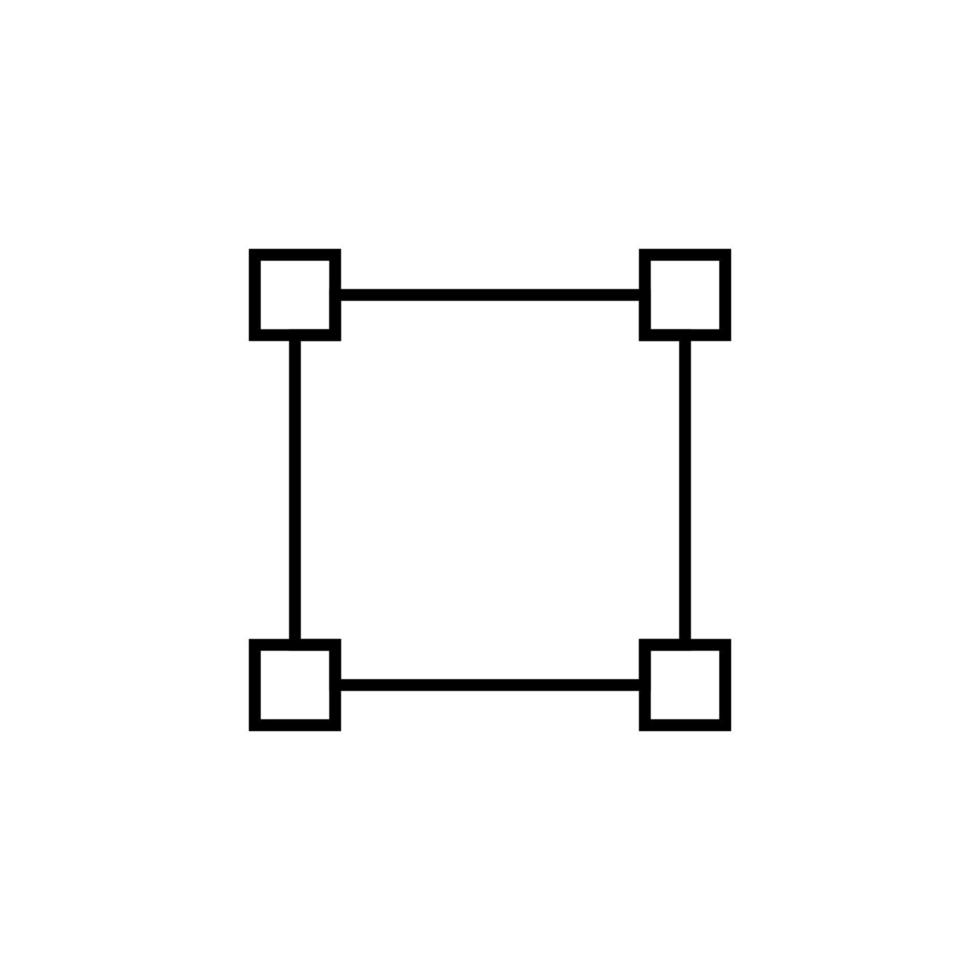 Transform Line Icon. Vector sign drawn with black thin line. Editable stroke. Perfect for UI, apps, web sites, books, articles