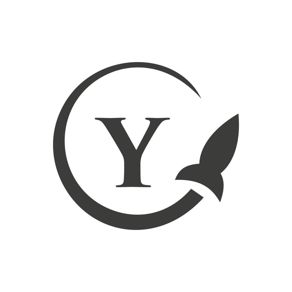 Letter Y Travel Logo Vector Template