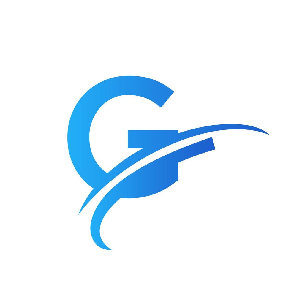 plantilla de vector de logotipo de letra inicial g diseño moderno y simple