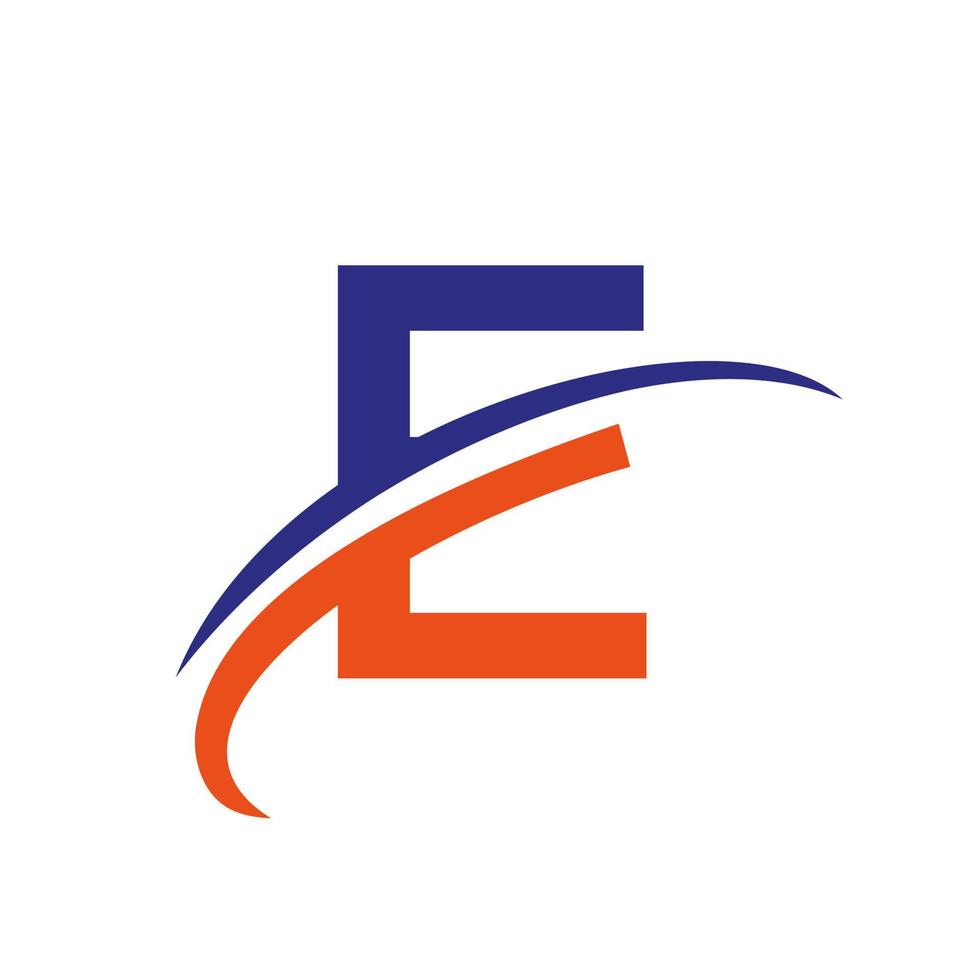 plantilla de vector de logotipo de letra inicial e diseño moderno y simple