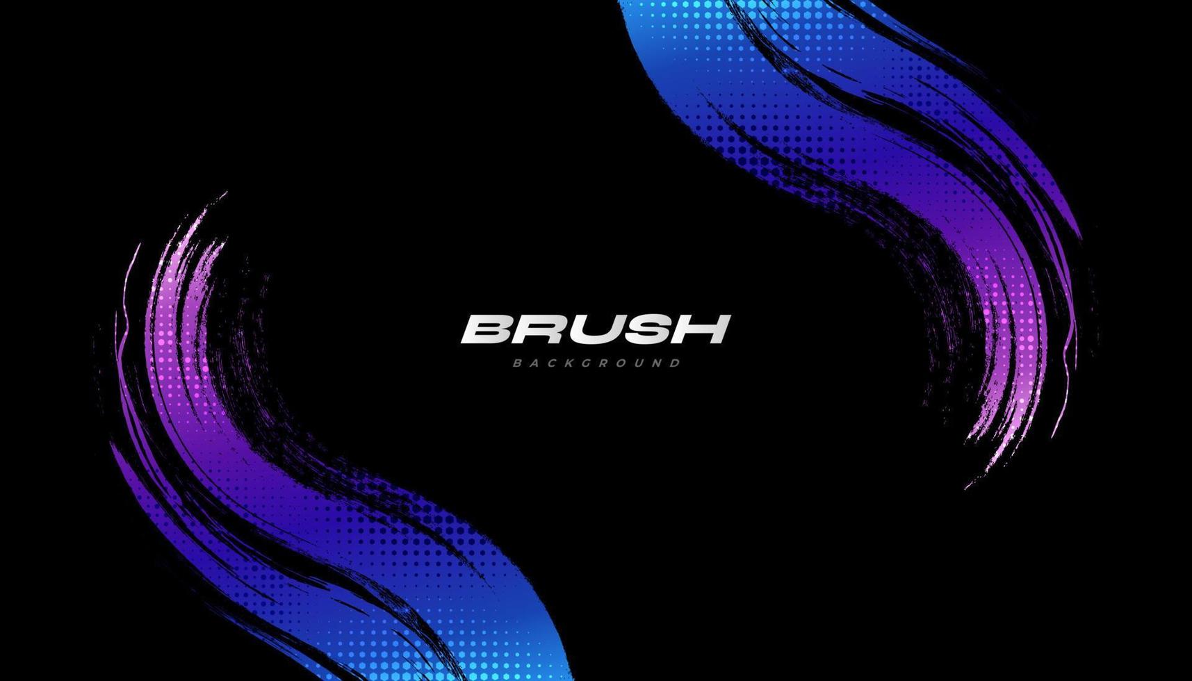 Colorful Brush Background with Halftone Effect. Brush Stroke Illustration for Banner, Poster, or Sports Background. Scratch and Texture Elements For Design vector