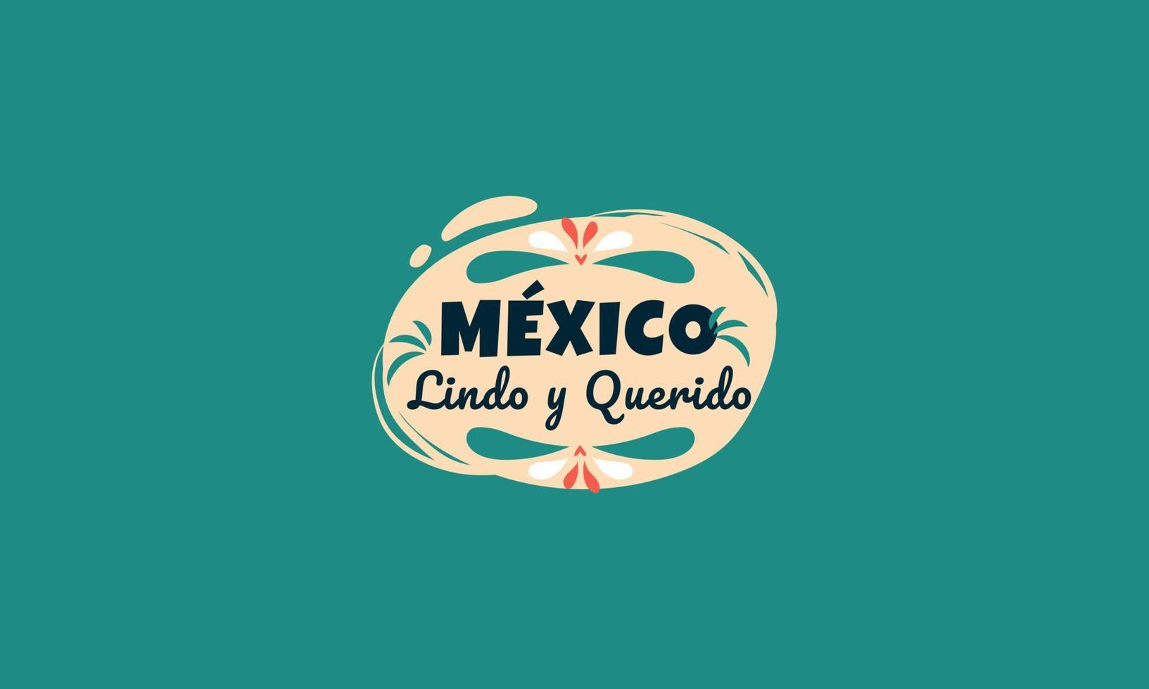 mexico independent day vector flat design