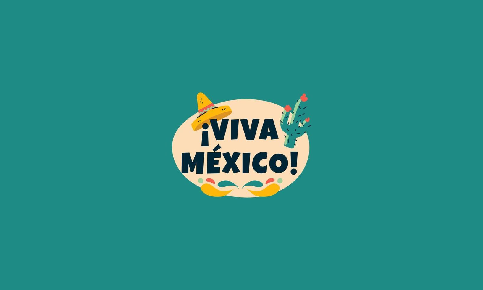 mexico independent day vector flat design