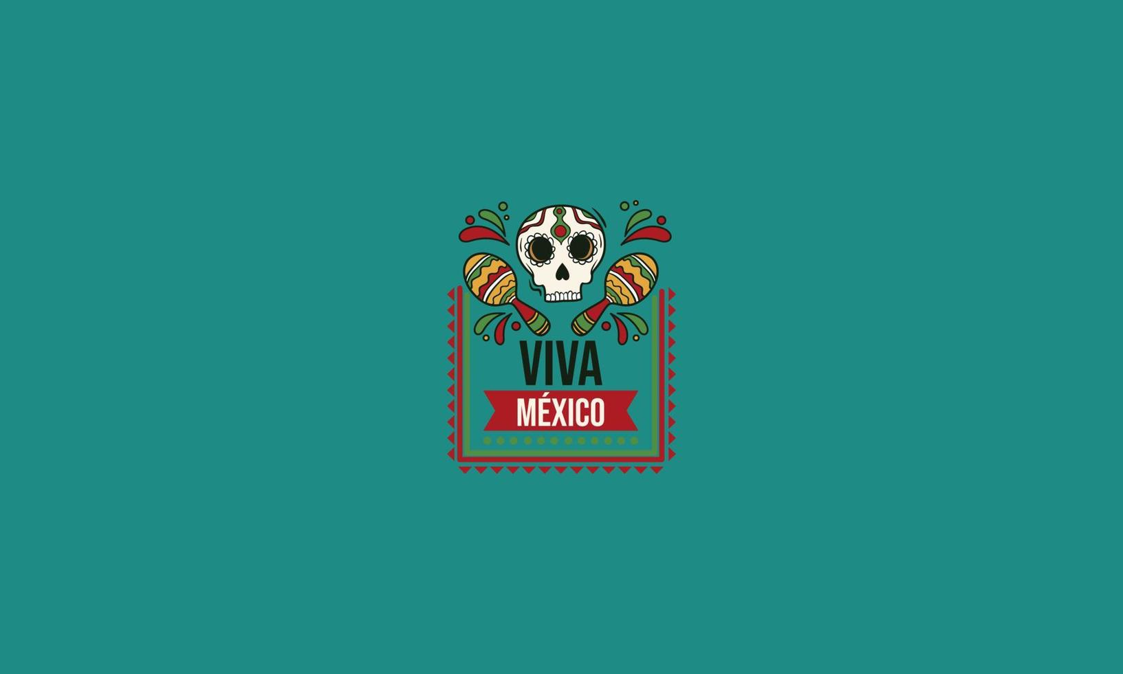 mexico independent day vector flat design