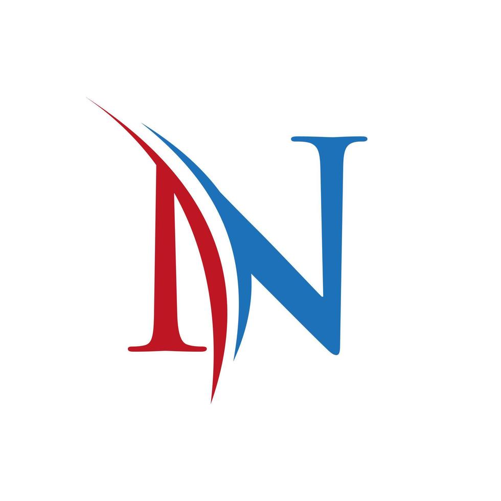 Initial N Letter Alphabet Logo Design In Vector Format